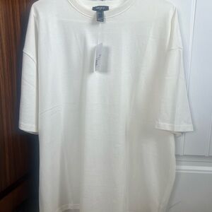 H&M White Short Sleeve Tee Classic Crew Neck